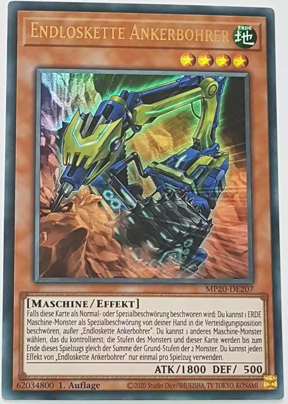 Endloskette Ankerbohrer MP20-DE207 ist in Ultra Rare Yu-Gi-Oh Karte aus 2020 Tin of Lost Memories 1.Auflage