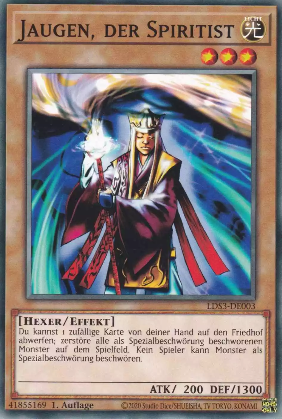 Jaugen, der Spiritist LDS3-DE003 ist in Common Yu-Gi-Oh Karte aus Legendary Duelists Season 3 1.Auflage