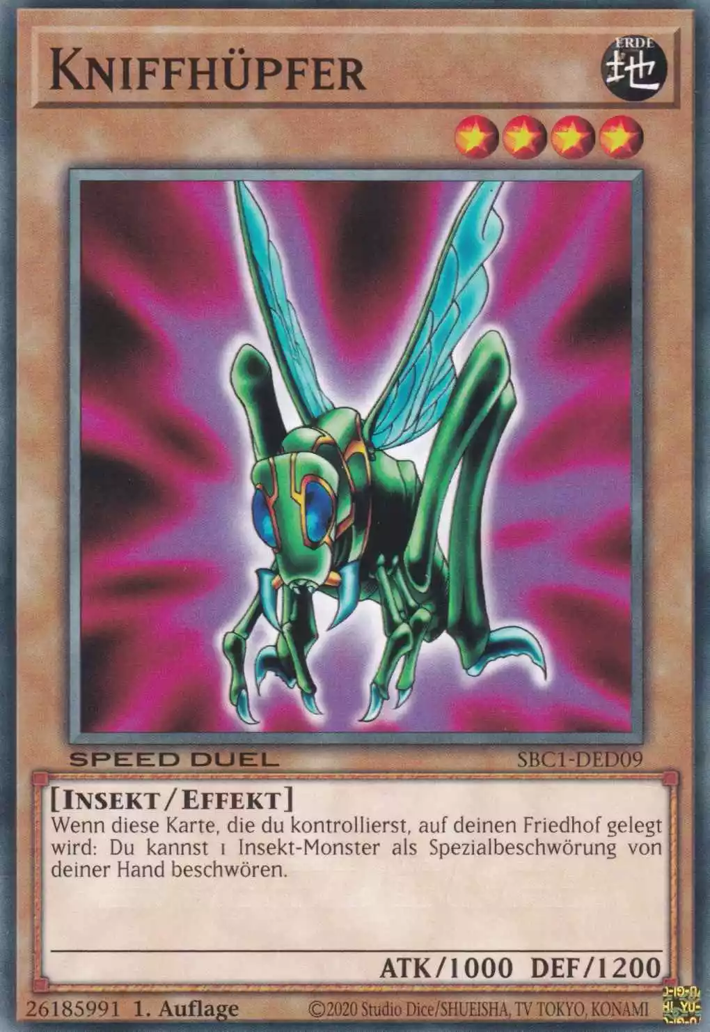 Kniffhüpfer SBC1-DED09 ist in Common Yu-Gi-Oh Karte aus Streets of Battle City 1.Auflage