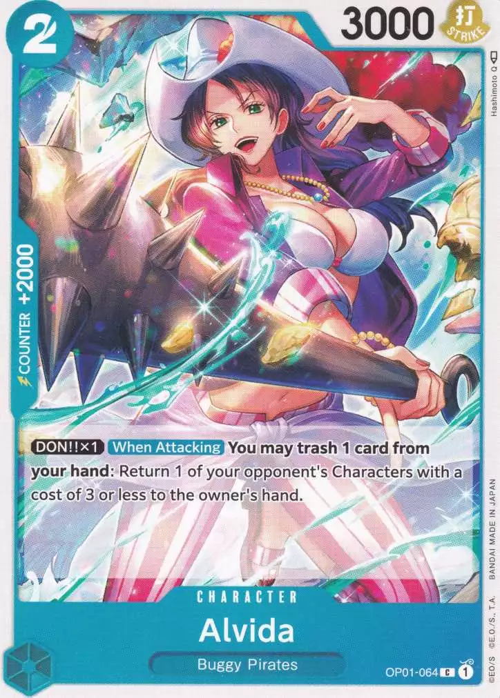 op01-064-alvida-common-romance-dawn Alvida OP01-064 ist in Common. Die One Piece Karte ist aus Romance Dawn in Normal Art.