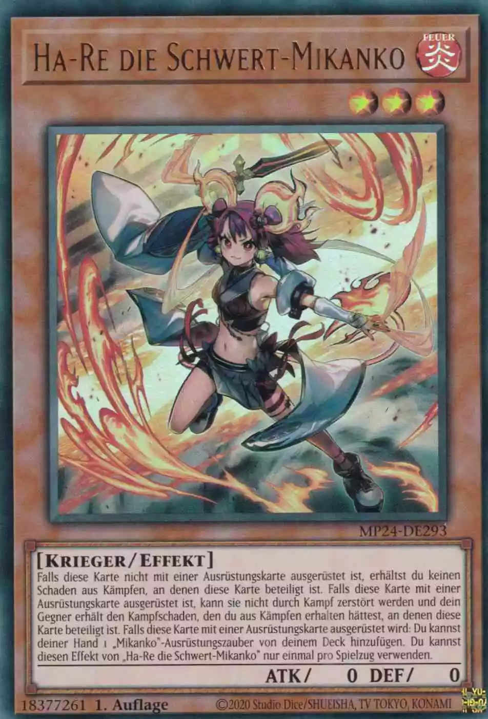 Ha-Re die Schwert-Mikanko MP24-DE293 ist in Ultra Rare Yu-Gi-Oh Karte aus 25th Anniversary Tin Dueling Mirrors 1.Auflage
