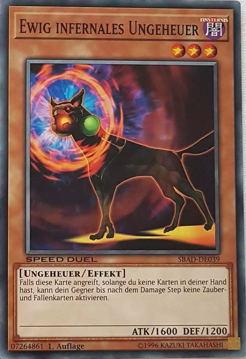 Ewig infernales Ungeheuer SBAD-DE039 ist in Common Yu-Gi-Oh Karte aus Speed Duel Attack from the Deep 1. Auflage