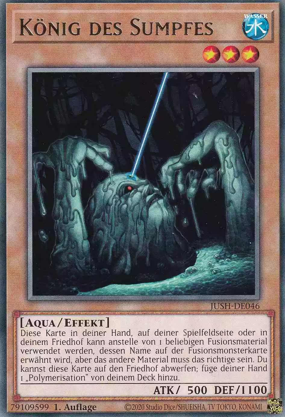 König des Sumpfes JUSH-DE046 ist in Rare Yu-Gi-Oh Karte aus Justice Hunters 1.Auflage