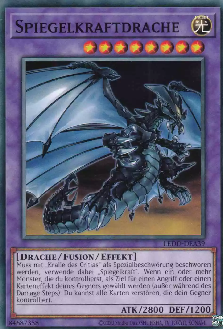 Spiegelkraftdrache LEDD-DEA39 ist in Common Yu-Gi-Oh Karte aus Legendary Dragon Decks unlimitiert