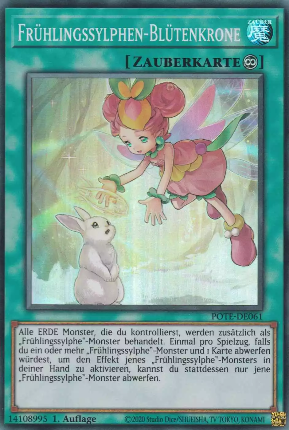 pote-de061-fruehlingssylphen-bluetenkrone-super-rare-power-of-the-elements Frühlingssylphen-Blütenkrone POTE-DE061 ist in Super Rare Yu-Gi-Oh Karte aus Power of the Elements 1.Auflage