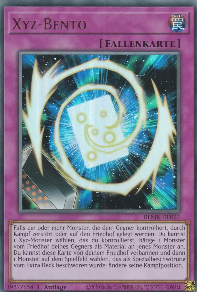 Xyz-Bento BLMR-DE027 ist in Ultra Rare Yu-Gi-Oh Karte aus Battles of Legend Monstrous Revenge 1.Auflage