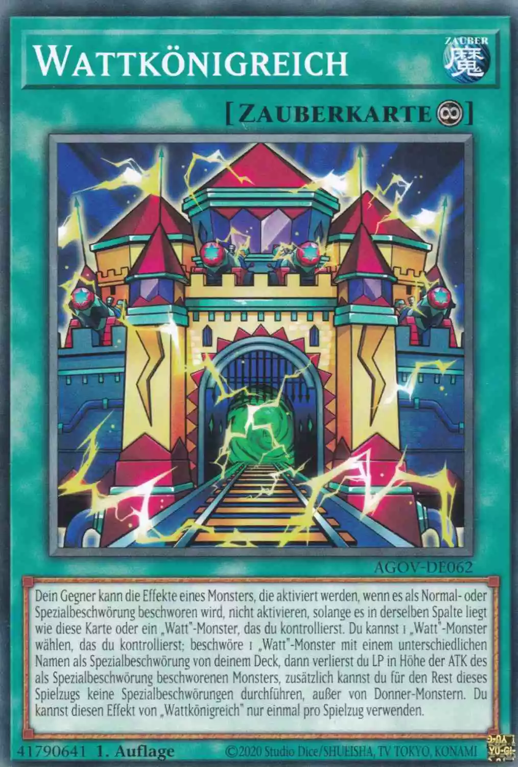 Wattkönigreich AGOV-DE062 ist in Common Yu-Gi-Oh Karte aus Age of Overlord 1.Auflage