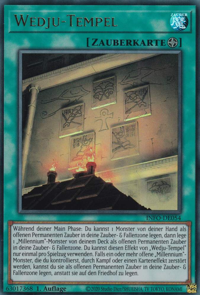 Wedju-Tempel INFO-DE054 ist in Ultra Rare Yu-Gi-Oh Karte aus The Infinite Forbidden 1.Auflage