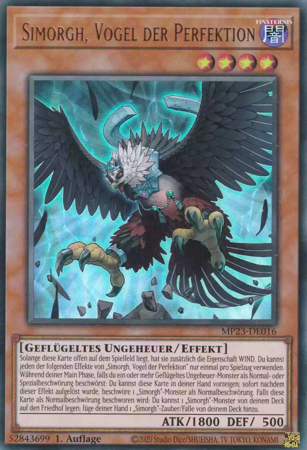 Simorgh, Vogel der Perfektion MP23-DE016 ist in Ultra Rare Yu-Gi-Oh Karte aus 25th Anniversary Tin Dueling Heroes 1.Auflage