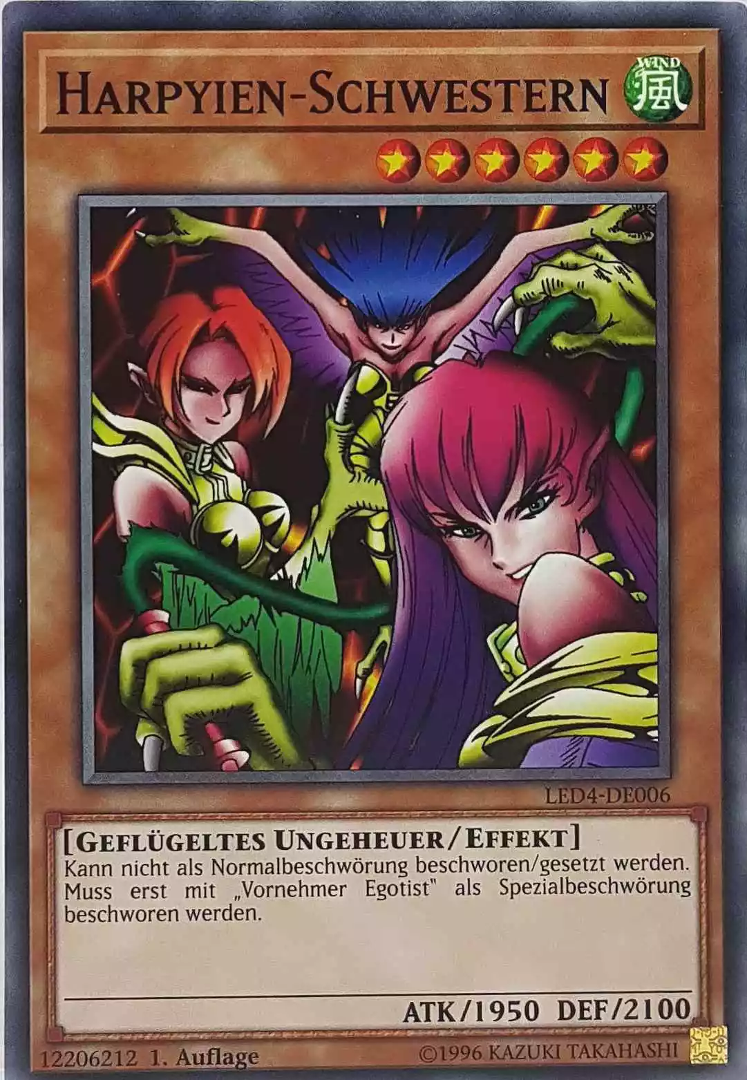 Harpyien-Schwestern LED4-DE006 ist in Common Yu-Gi-Oh Karte aus Legendary Duelists Sisters of the Rose 1. Auflage