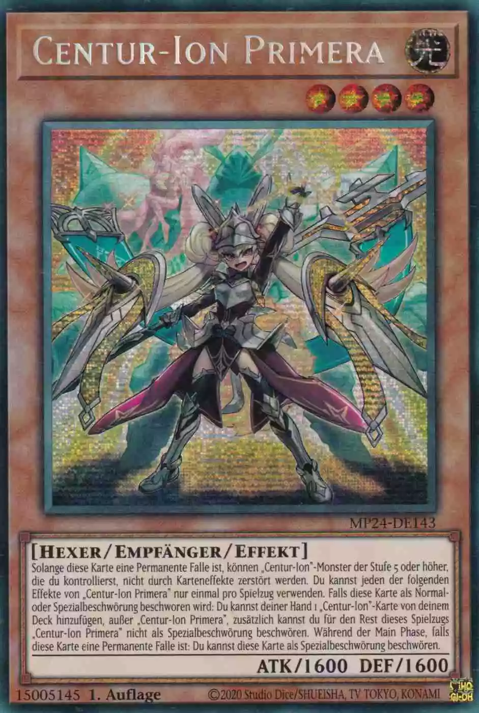 Centur-Ion Primera MP24-DE143 ist in Prismatic Secret Rare Yu-Gi-Oh Karte aus 25th Anniversary Tin Dueling Mirrors 1.Auflage