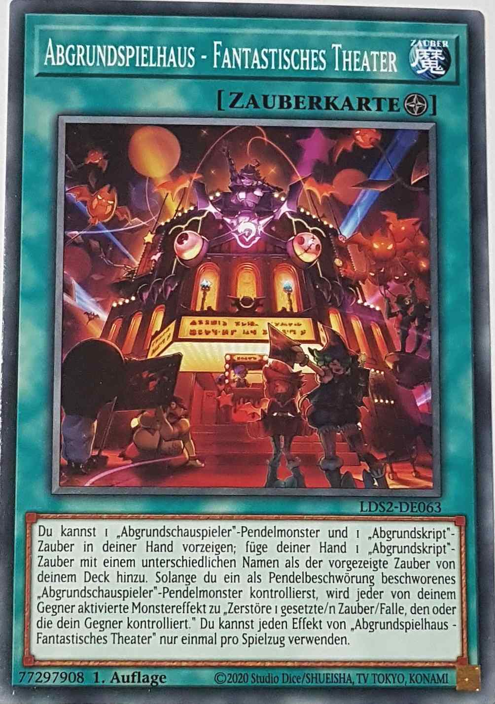 Abgrundspielhaus - Fantastisches Theater LDS2-DE063 ist in Common Yu-Gi-Oh Karte aus Legendary Duelists: Season 2 1.Auflage