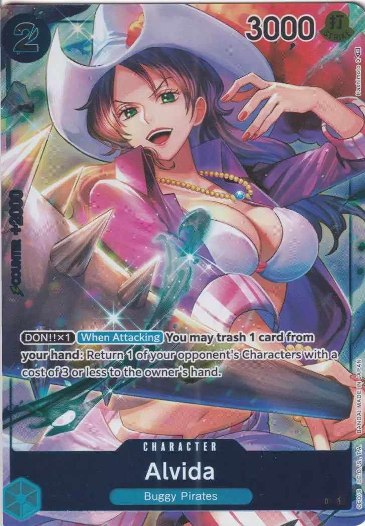 op01-064-a-alvida-common-romance-dawn Alvida OP01-064 ist in Common. Die One Piece Karte ist aus Romance Dawn in Parallel Alternative Art.