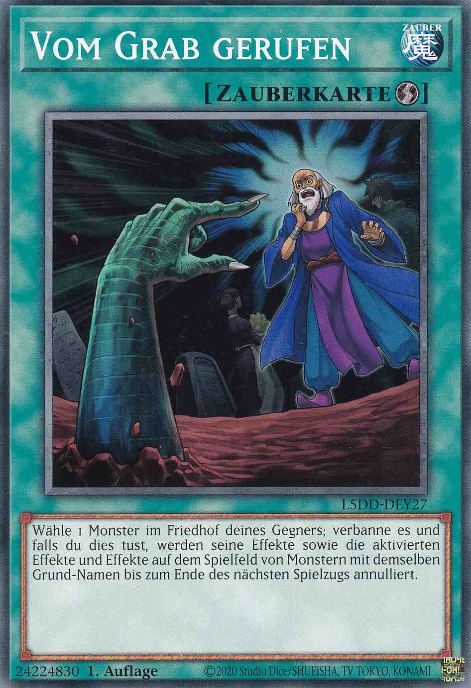 Vom Grab gerufen Common L5DD-DEY27 Yugioh Karte Vom Grab gerufen L5DD-DEY27 ist in Common Yu-Gi-Oh Karte aus Legendary 5D’s Decks 1.Auflage