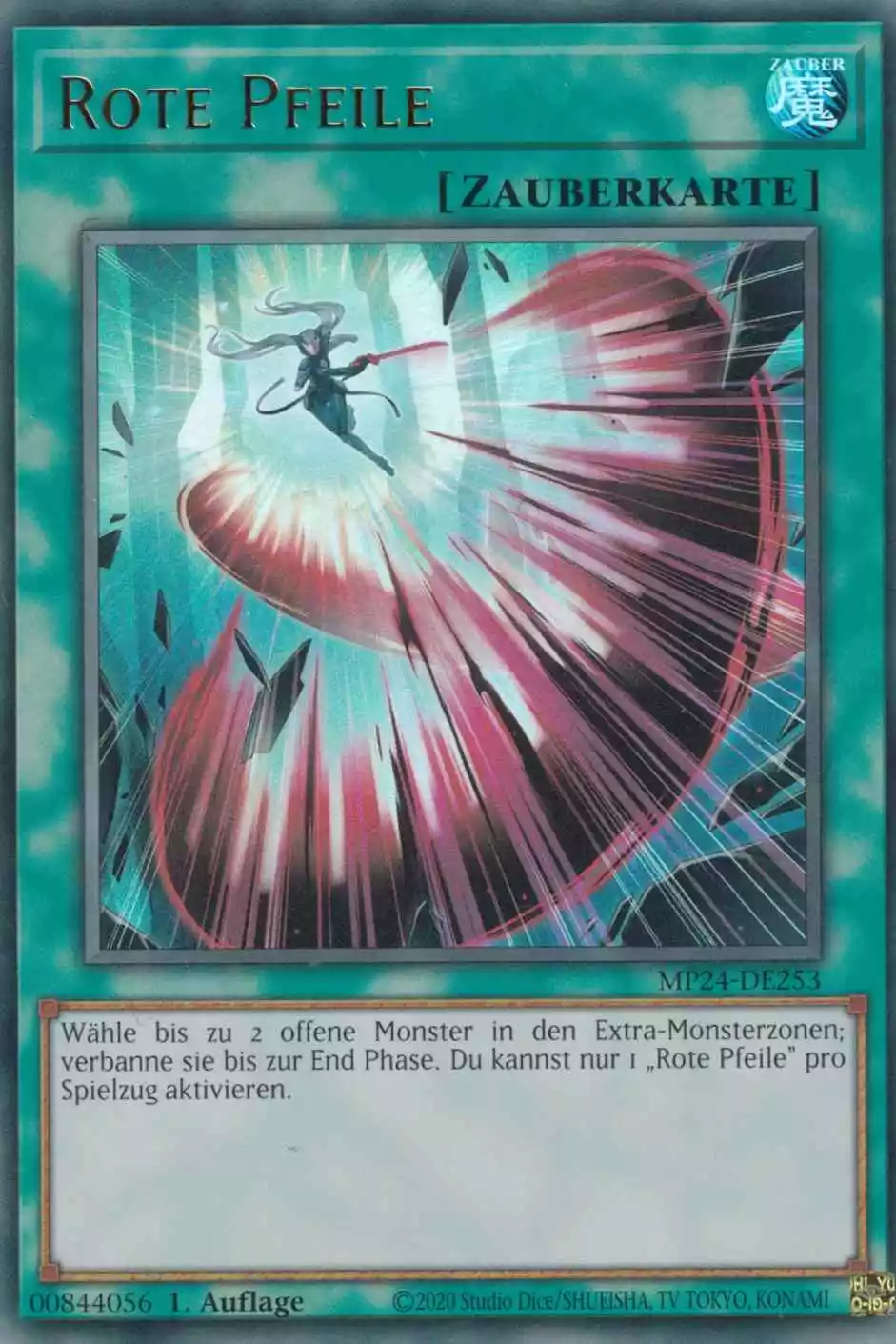 Rote Pfeile Ultra Rare MP24-DE253 Yugioh Karte Rote Pfeile MP24-DE253 ist in Ultra Rare Yu-Gi-Oh Karte aus 25th Anniversary Tin Dueling Mirrors 1.Auflage
