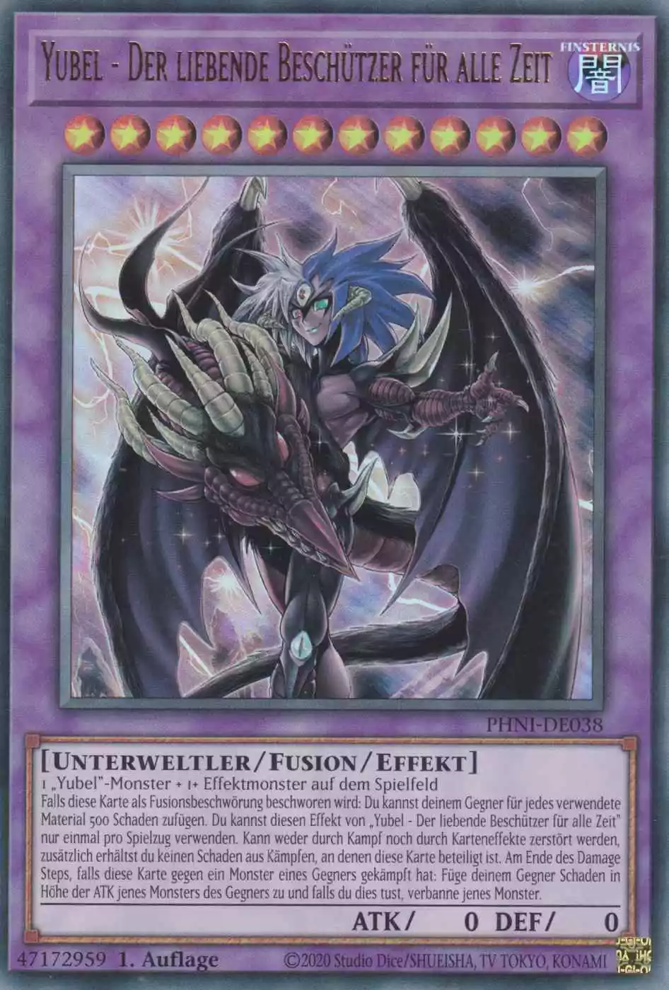 Yubel - Der liebende Beschützer für alle Zeit PHNI-DE038 ist in Ultra Rare Yu-Gi-Oh Karte aus Phantom Nightmare 1.Auflage
