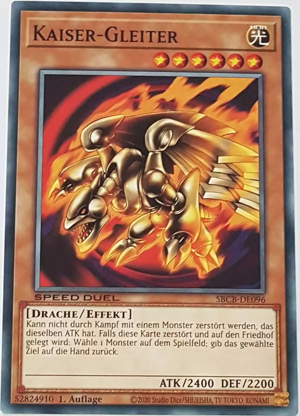 Kaiser-Gleiter SBCB-DE096 ist in Common Yu-Gi-Oh Karte aus Speed Duel Battle City Box 1. Auflage