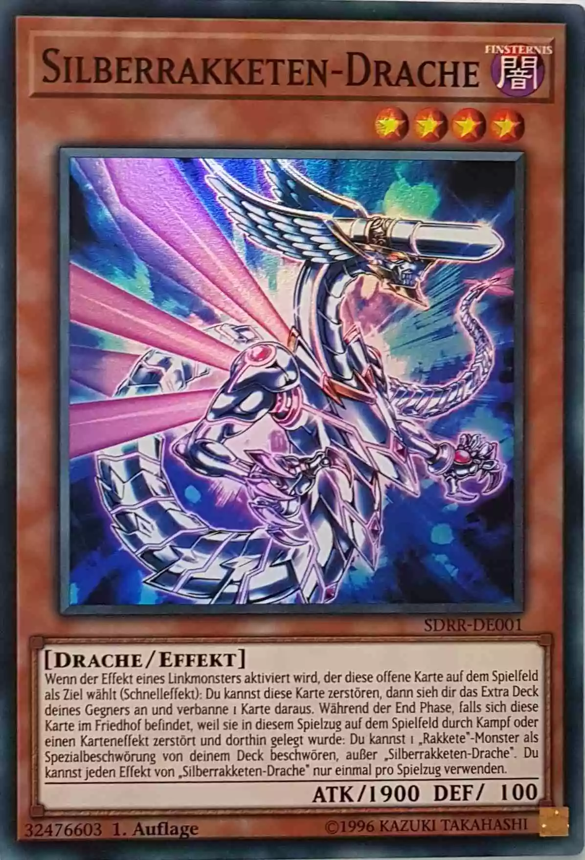 Silberrakketen-Drache SDRR-DE001 ist in Super Rare aus Rokket Revolt 1.Auflage