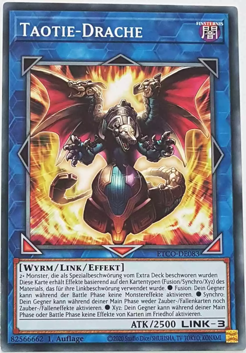 Taotie-Drache ETCO-DE083 ist in Common Yu-Gi-Oh Karte aus Eternity Code 1.Auflage