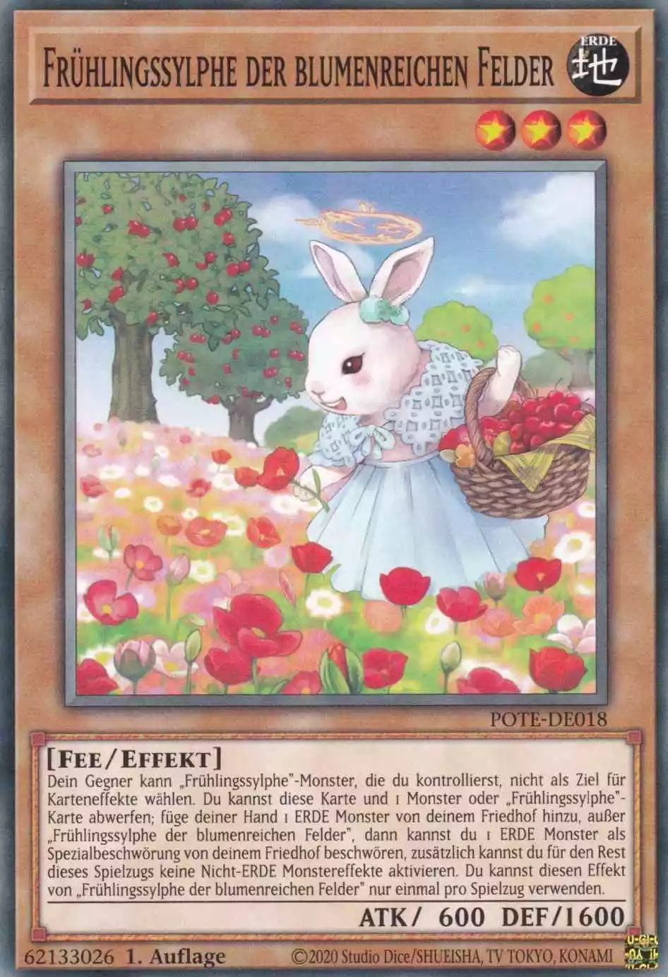 Frühlingssylphe der blumenreichen Felder POTE-DE018 ist in Common Yu-Gi-Oh Karte aus Power of the Elements 1.Auflage