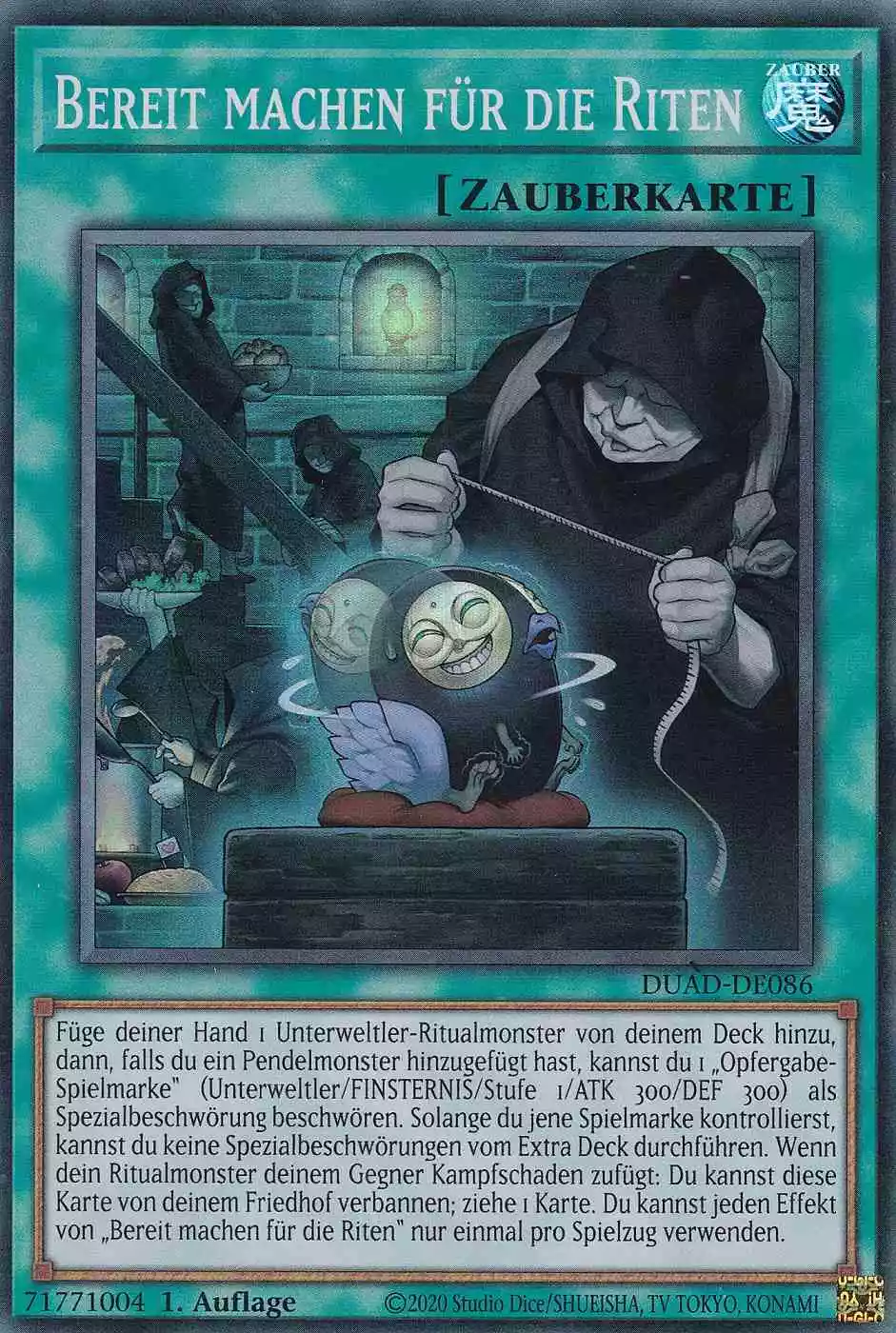Bereit machen für die Riten DUAD-DE086 ist in Super Rare Yu-Gi-Oh Karte aus Duelist’s Advance 1.Auflage