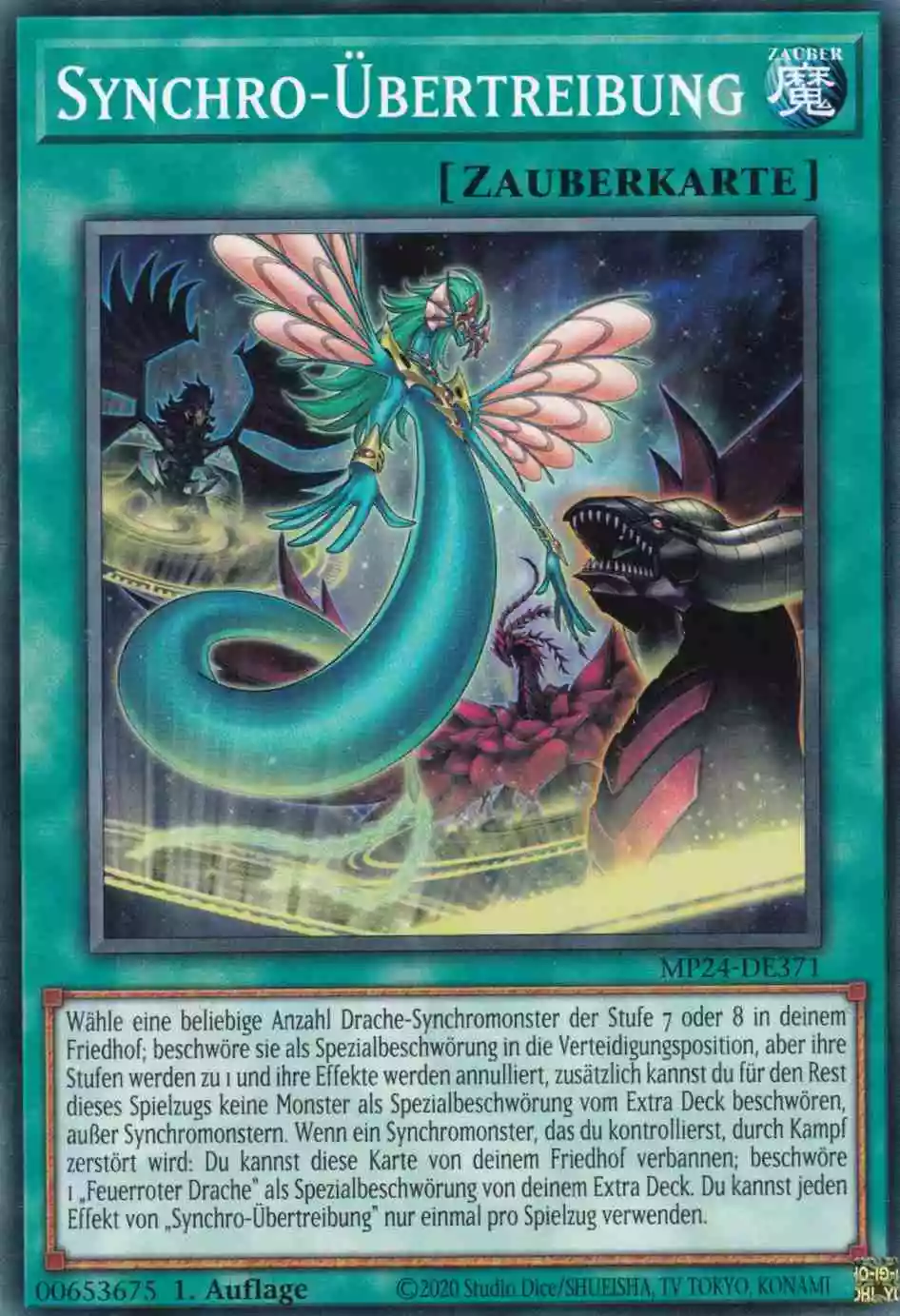 Synchro-Übertreibung MP24-DE371 ist in Common Yu-Gi-Oh Karte aus 25th Anniversary Tin Dueling Mirrors 1.Auflage