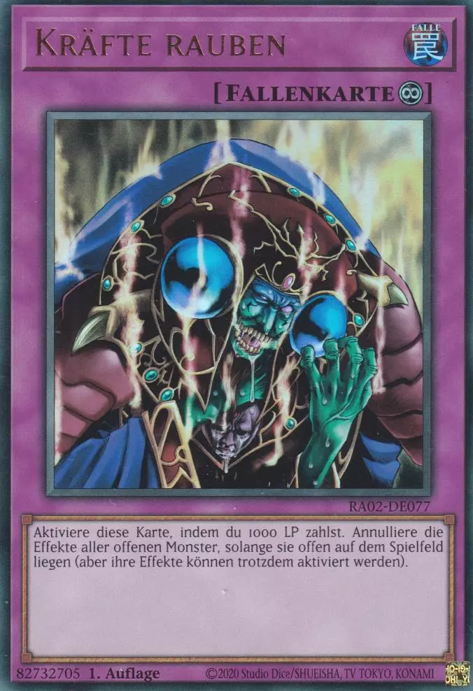 ra02-de077-ur-kraefte-rauben-ultra-rare-25th-anniversary-rarity-collection-2 Kräfte rauben RA02-DE077 ist in Ultra Rare Yu-Gi-Oh Karte aus 25th Anniversary Rarity Collection 2 1.Auflage
