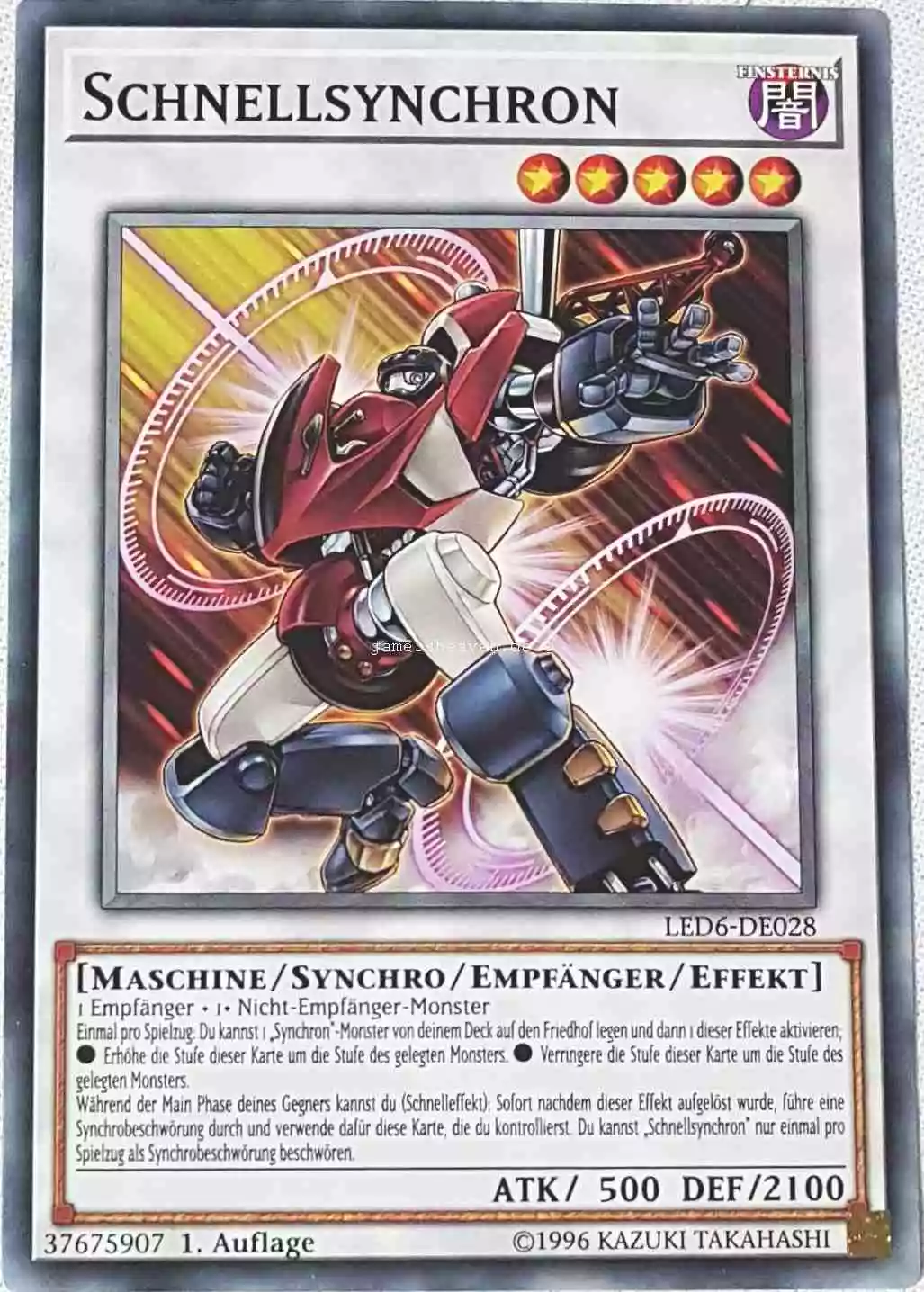 Schnellsynchron LED6-DE028 ist in Common aus Legendary Duelists: Magical Hero 1.Auflage