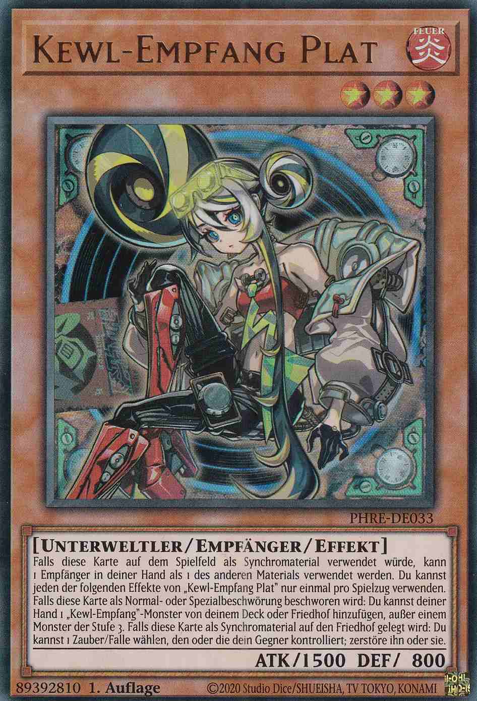 Kewl-Empfang Plat PHRE-DE033 ist in Ultra Rare Yu-Gi-Oh Karte aus Phantom Revenge 1.Auflage