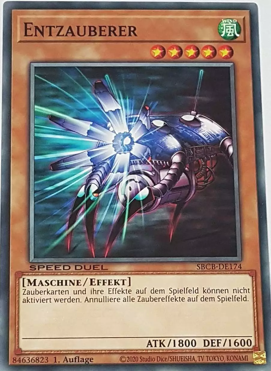 Entzauberer SBCB-DE174 ist in Common Yu-Gi-Oh Karte aus Speed Duel Battle City Box 1. Auflage