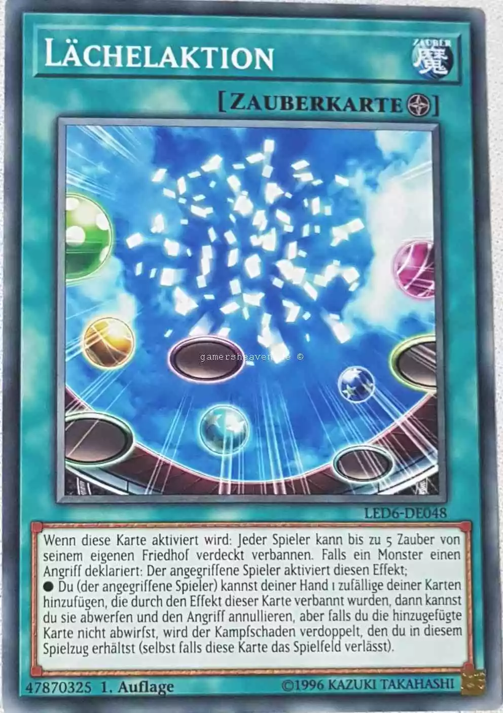 Lächelaktion LED6-DE048 ist in Common aus Legendary Duelists: Magical Hero 1.Auflage