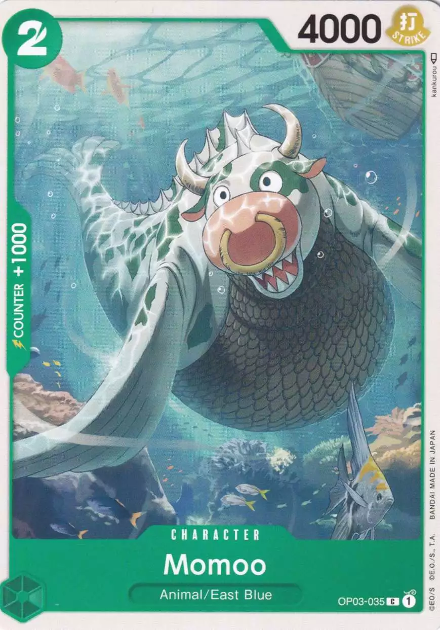 Momoo OP03-035 ist in Common. Die One Piece Karte ist aus Pillars of Strength OP-03 in Normal Art.