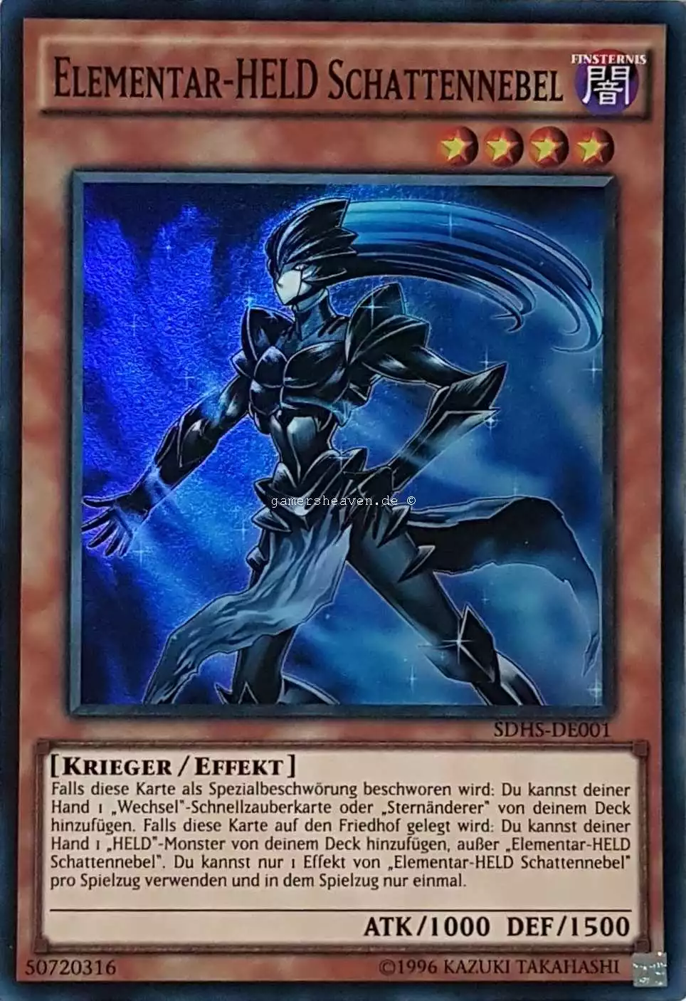 Elementar-HELD Schattennebel SDHS-DE001 ist in Super Rare aus HERO's Strike 2.Auflage