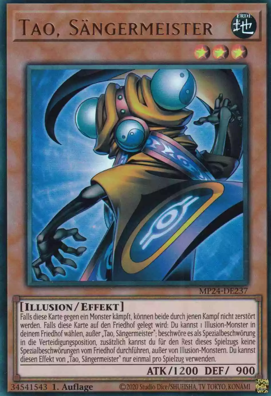 Tao, Sängermeister Ultra Rare MP24-DE237 Yugioh Karte Tao, Sängermeister MP24-DE237 ist in Ultra Rare Yu-Gi-Oh Karte aus 25th Anniversary Tin Dueling Mirrors 1.Auflage