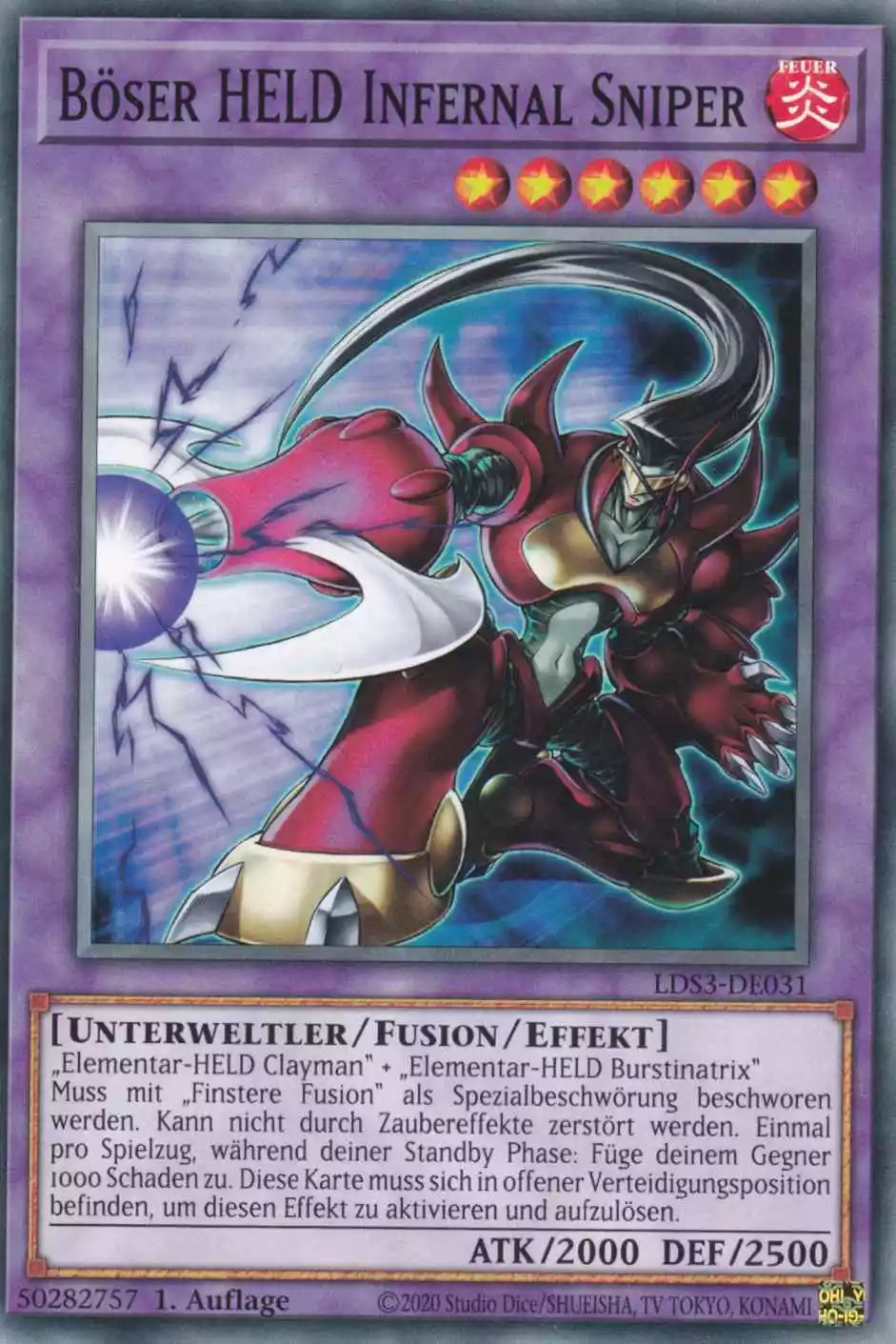 Böser HELD Infernal Sniper LDS3-DE031 ist in Common Yu-Gi-Oh Karte aus Legendary Duelists Season 3 1.Auflage