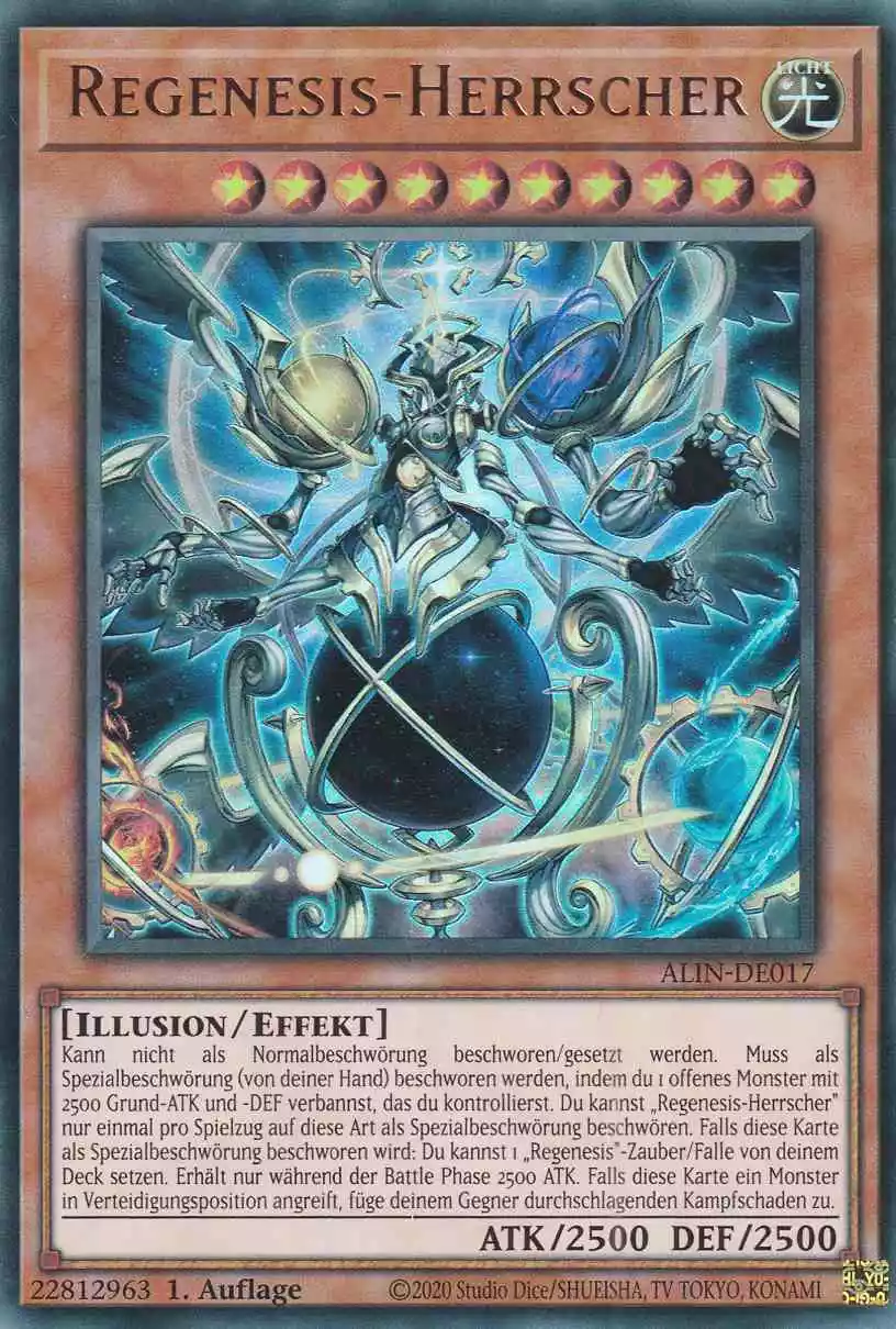 Regenesis-Herrscher ALIN-DE017 ist in Ultra Rare Yu-Gi-Oh Karte aus Alliance Insight 1.Auflage