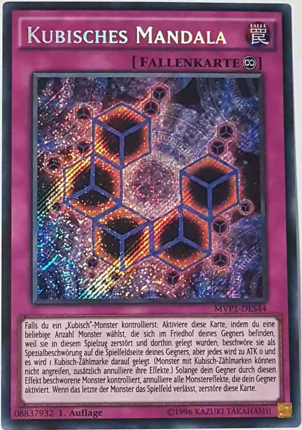 Kubisches Mandala MVP1-DES44 ist in Secret Rare aus The Dark Side of Dimensions Movie Pack Secret Edition 1.Auflage