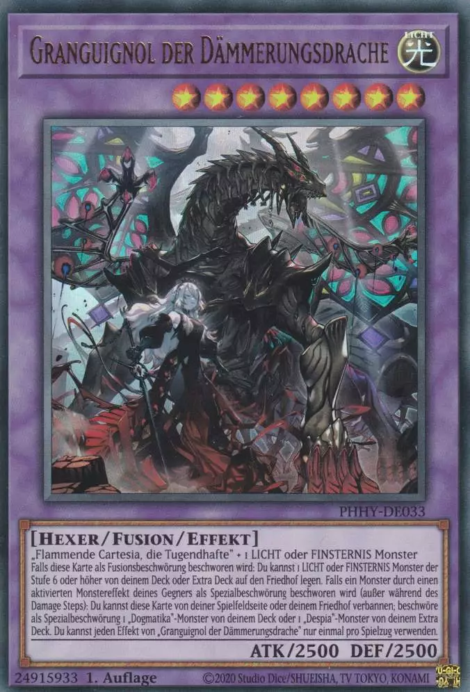 Granguignol der Dämmerungsdrache PHHY-DE033 ist in Ultra Rare Yu-Gi-Oh Karte aus Photon Hypernova 1.Auflage