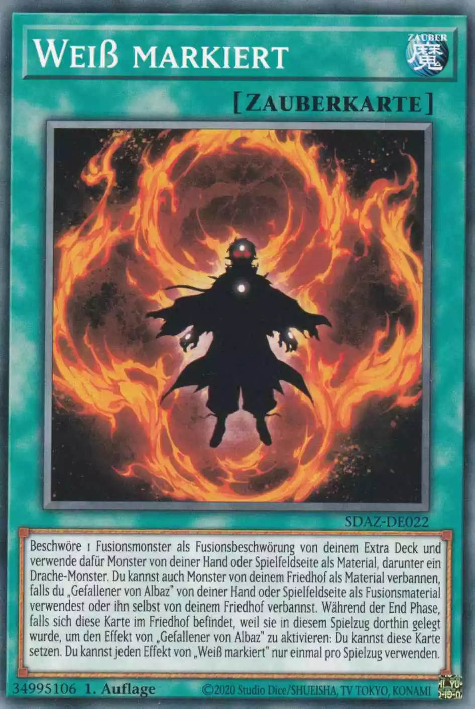 Weiß markiert SDAZ-DE022 ist in Common Yu-Gi-Oh Karte aus Structure Deck Albaz Strike 1.Auflage