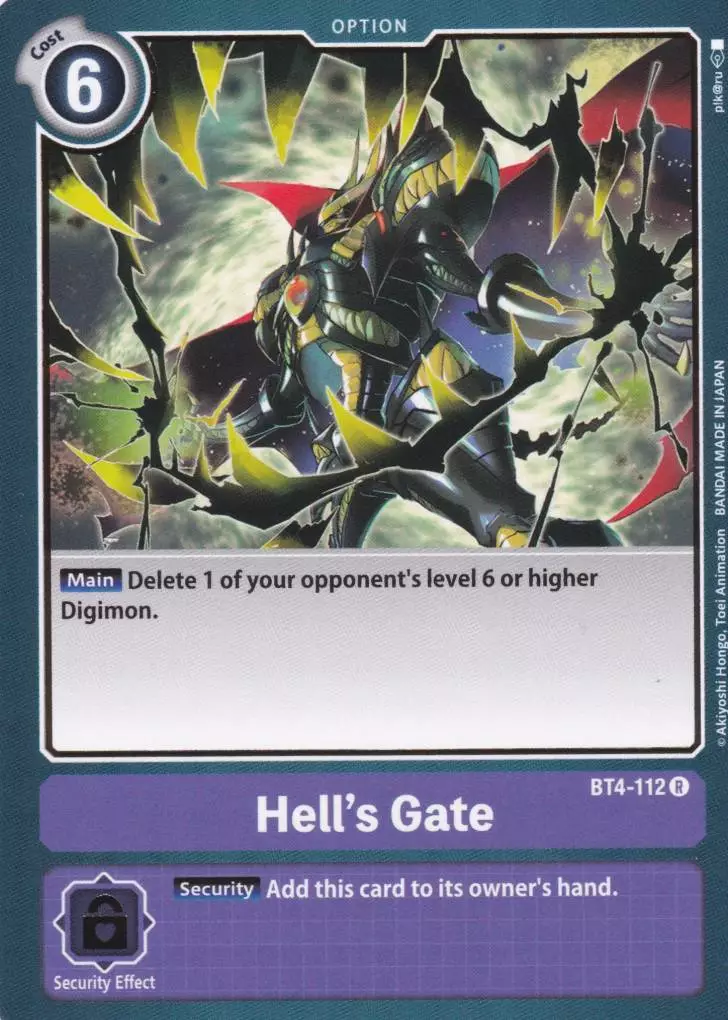 bt4-112-hell-s-gate-rare-great-legend-bt04 Hell’s Gate BT4-112 ist in Rare. Die Digimon Karte ist aus Great Legend BT04