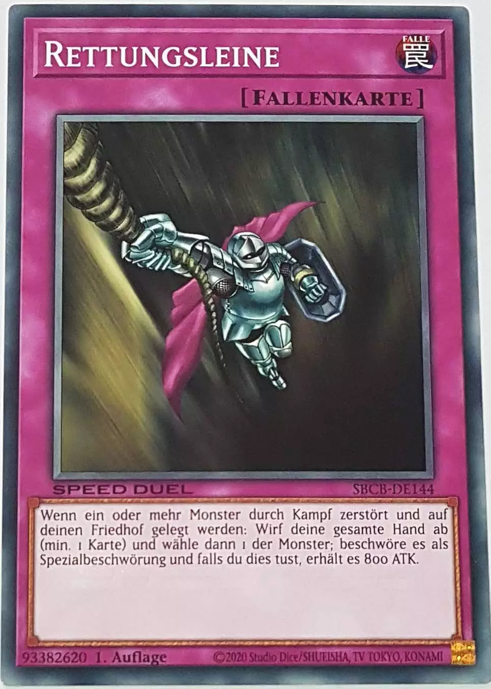 Rettungsleine SBCB-DE144 ist in Common Yu-Gi-Oh Karte aus Speed Duel Battle City Box 1. Auflage