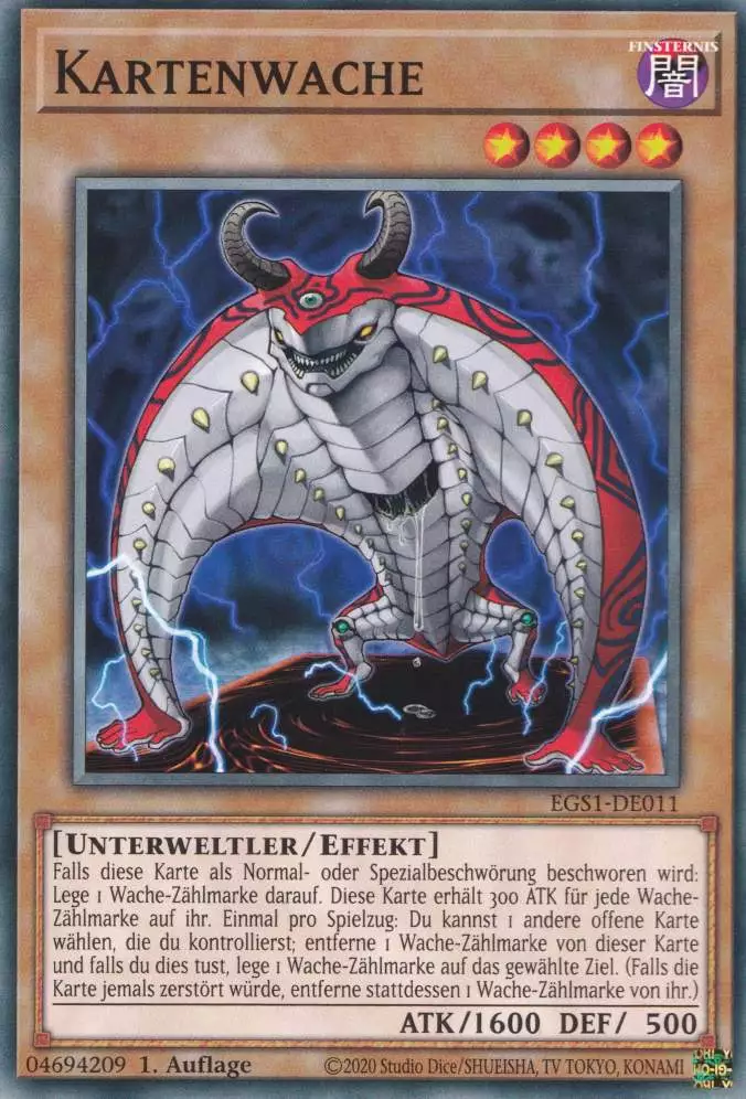 Kartenwache EGS1-DE011 ist in Common Yu-Gi-Oh Karte aus God Deck Slifer 1.Auflage