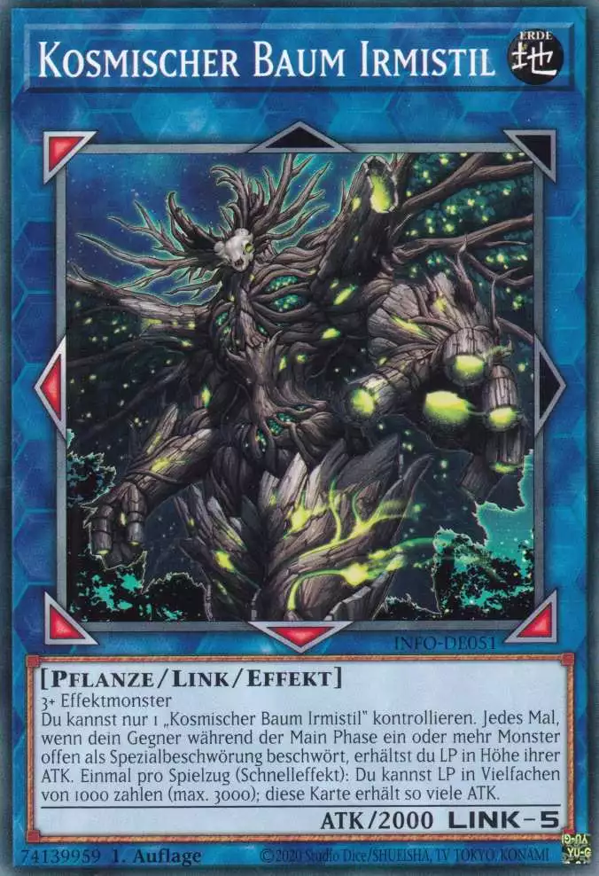 Kosmischer Baum Irmistil INFO-DE051 ist in Common Yu-Gi-Oh Karte aus The Infinite Forbidden 1.Auflage