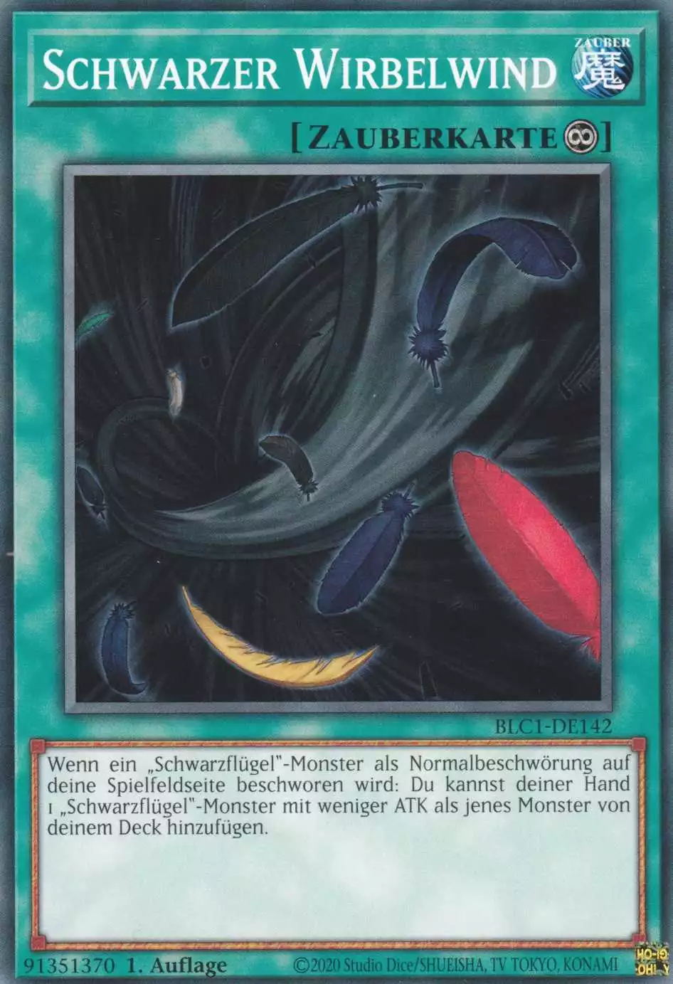 Schwarzer Wirbelwind BLC1-DE142 ist in Common Yu-Gi-Oh Karte aus Battles of Legend Chapter 1 1.Auflage