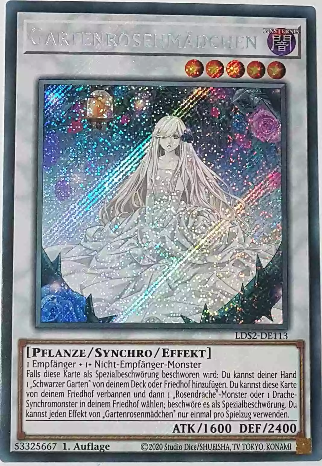 Gartenrosenmädchen LDS2-DE113 ist in Secret Rare Yu-Gi-Oh Karte aus Legendary Duelists: Season 2 1.Auflage