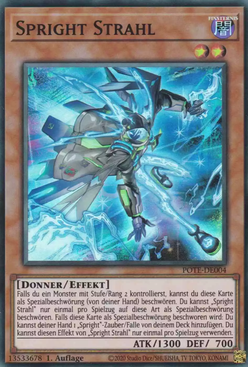 Spright Strahl POTE-DE004 ist in Super Rare Yu-Gi-Oh Karte aus Power of the Elements 1.Auflage