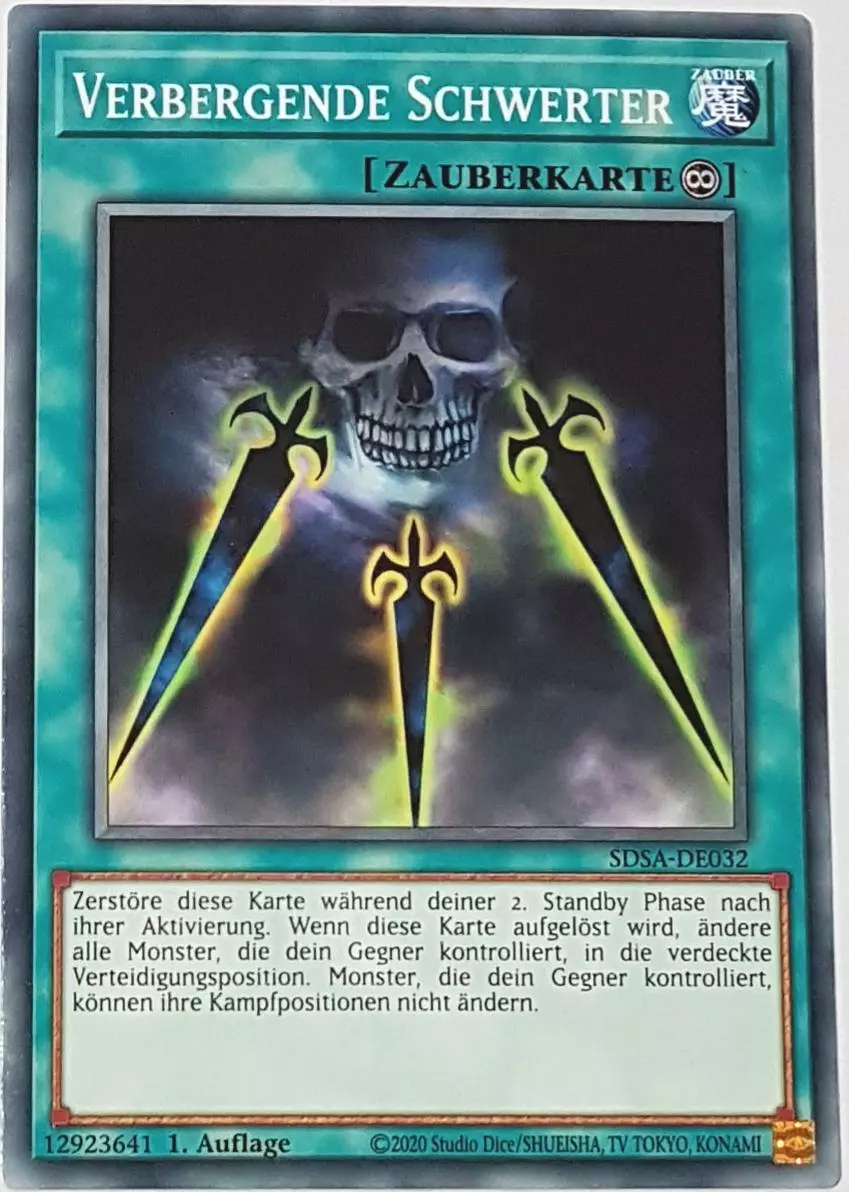 Verbergende Schwerter SDSA-DE032 ist in Common Yu-Gi-Oh Karte aus Sacred Beasts 1.Auflage