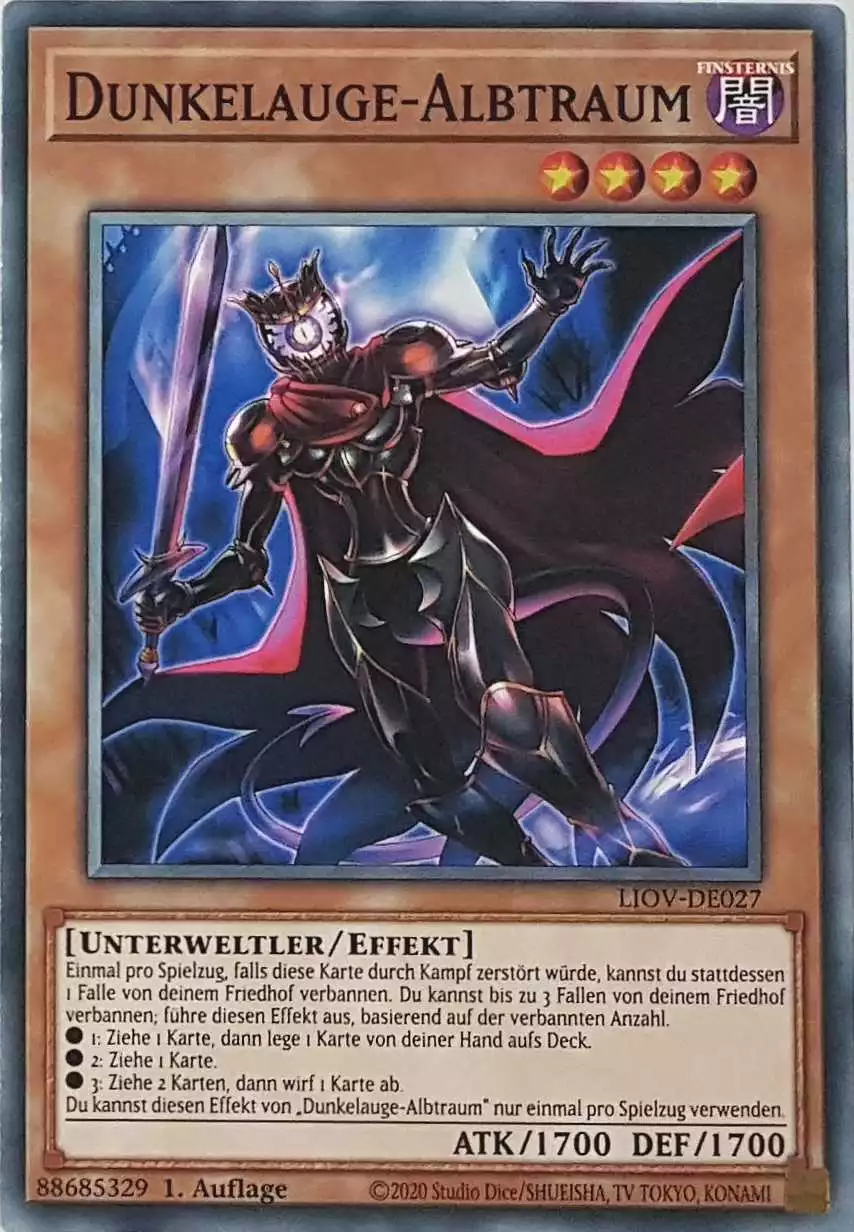 Dunkelauge-Albtraum LIOV-DE027 ist in Common Yu-Gi-Oh Karte aus Lightning Overdrive 1.Auflage