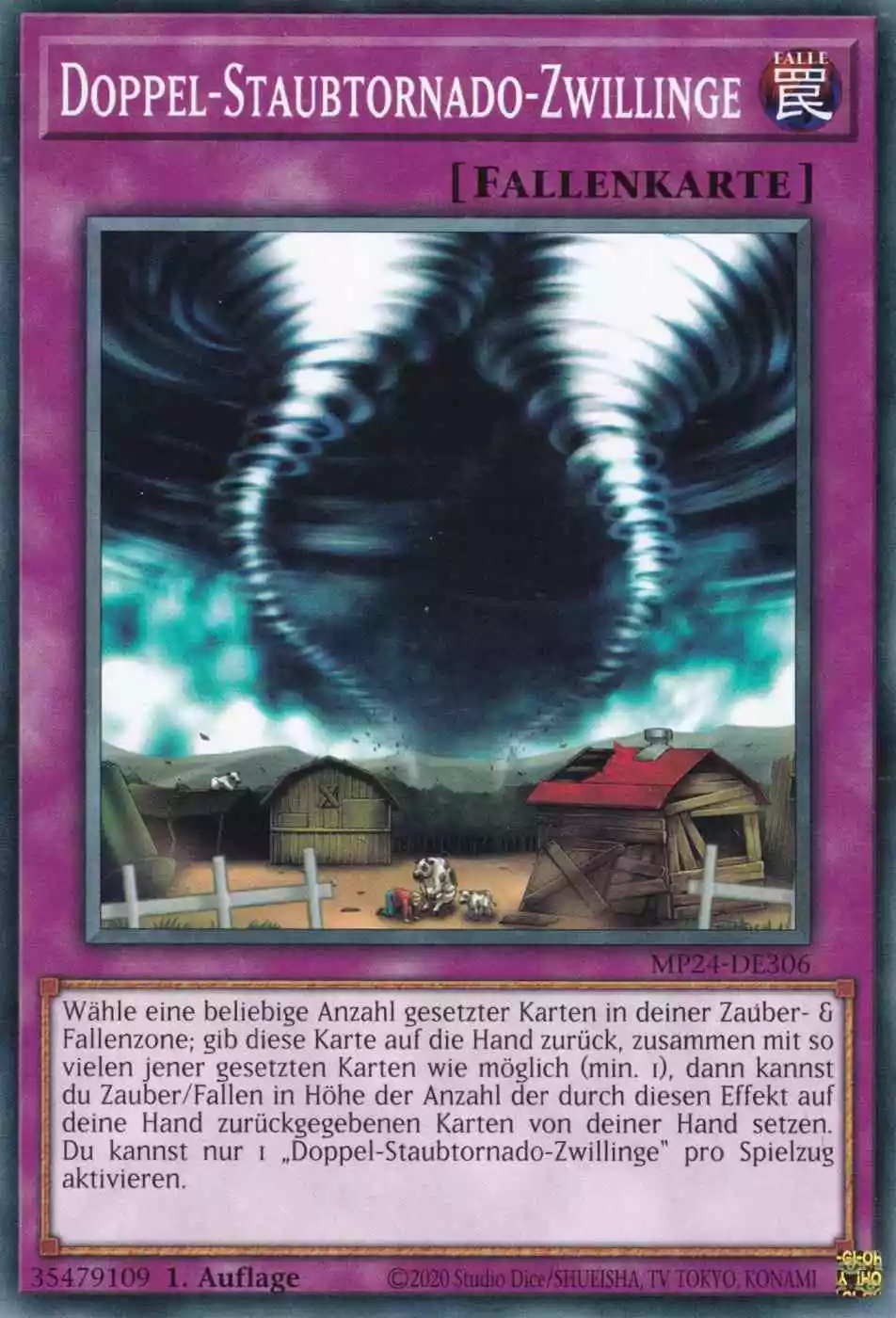 Doppel-Staubtornado-Zwillinge MP24-DE306 ist in Common Yu-Gi-Oh Karte aus 25th Anniversary Tin Dueling Mirrors 1.Auflage