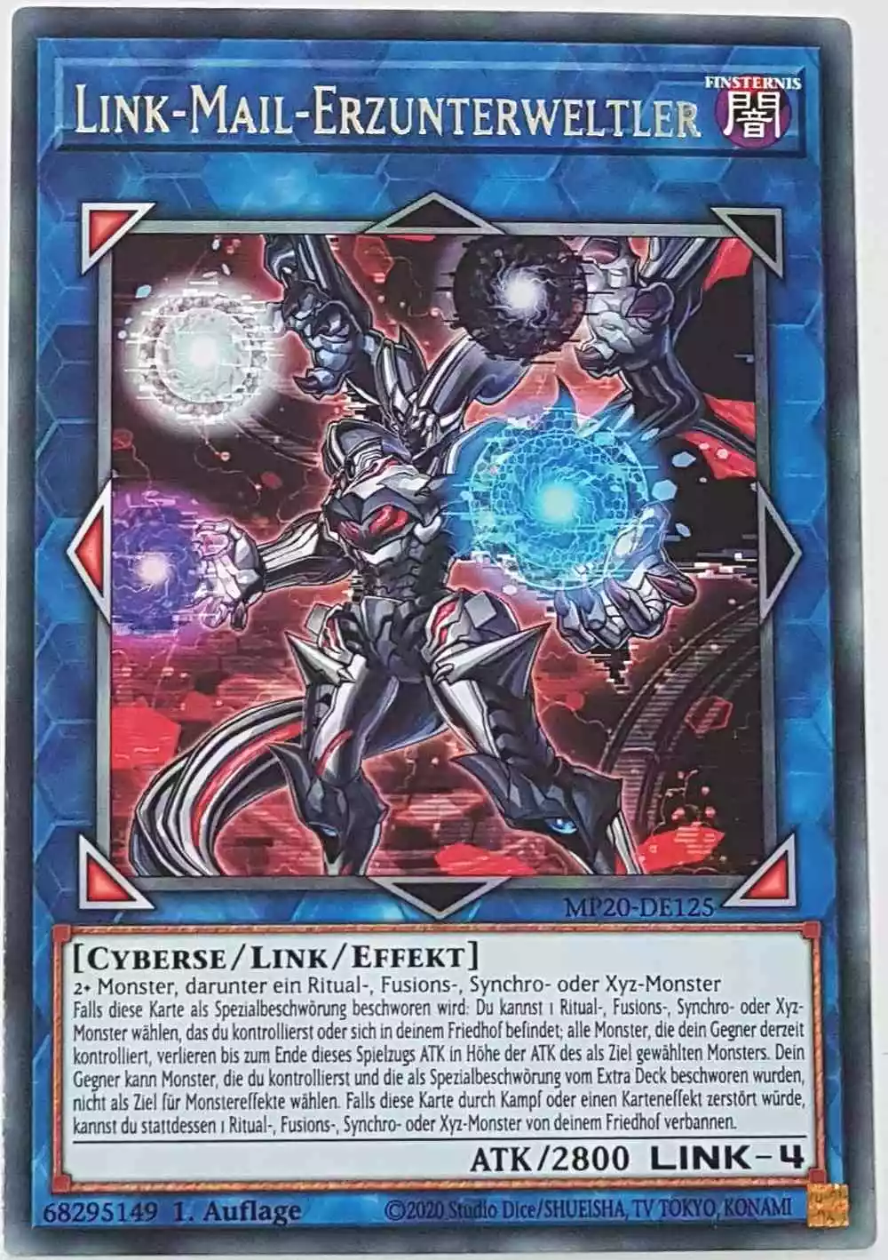 Link-Mail-Erzunterweltler MP20-DE125 ist in Rare Yu-Gi-Oh Karte aus 2020 Tin of Lost Memories 1.Auflage